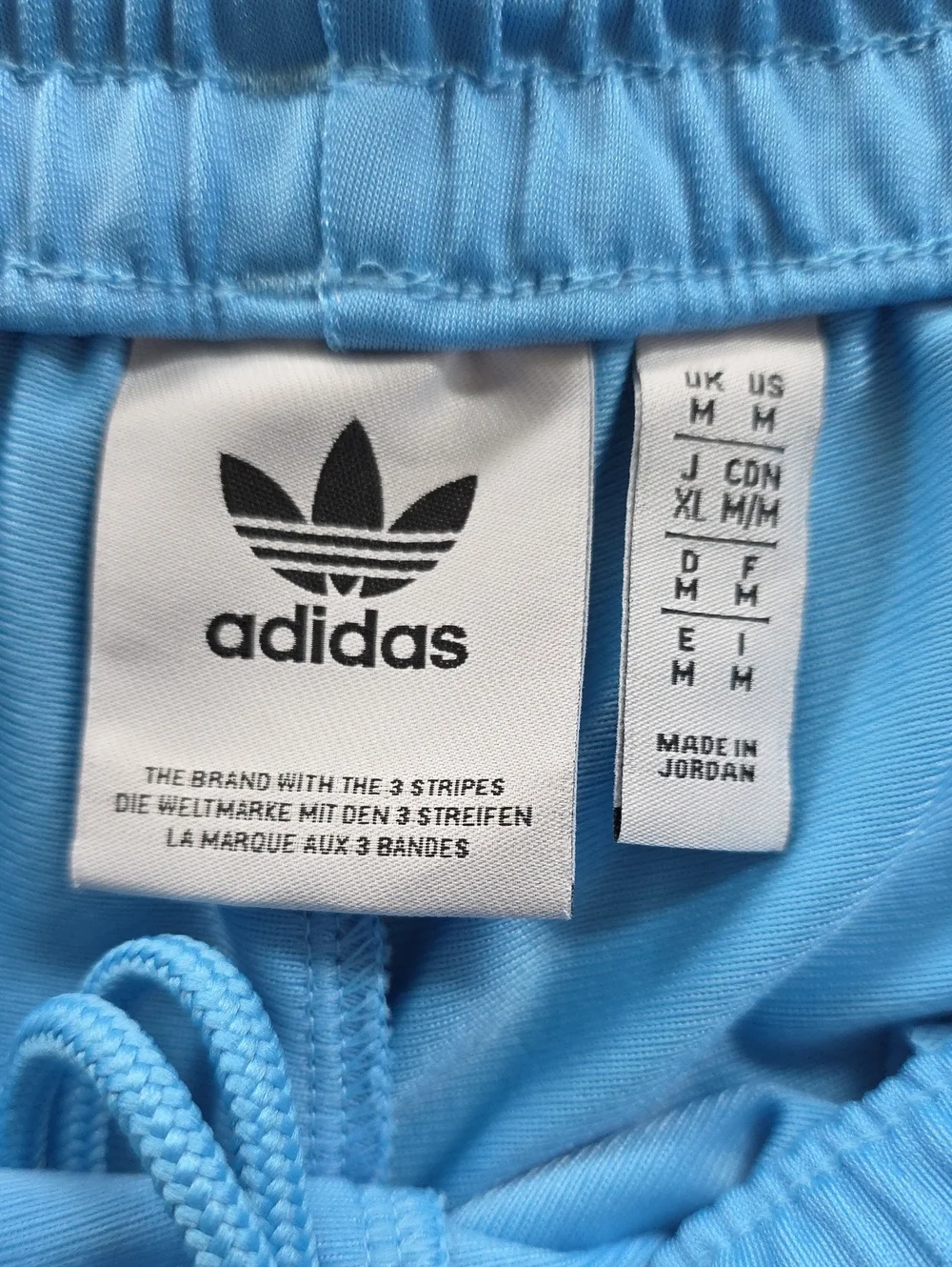 adidas Firebird Light Blue/teal Track Pants with White Side Stripes